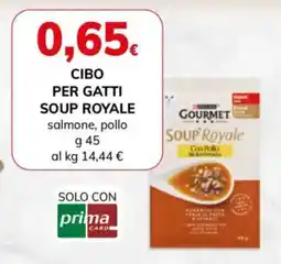 Basko Purina gourmet cibo per gatti soup royale salmone, pollo offerta