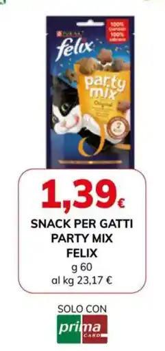 Basko Purina gourmet snack per gatti party mix felix offerta