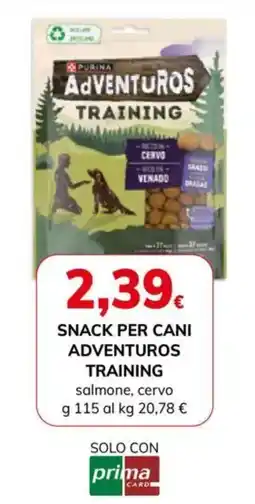 Basko Purina gourmet snack per cani adventuros training salmone, cervo offerta