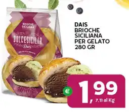 Extra Supermercati Dais brioche siciliana per gelato offerta