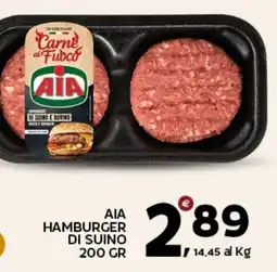 Extra Supermercati Aia hamburger di suino offerta