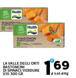 Extra Supermercati La valle degli orti bastoncini di spinaci/verdure offerta