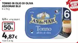 Coop Superstore Tonno in olio di oliva ASDOMAR BLU offerta