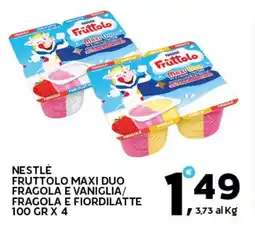 Extra Supermercati Nestlè fruttolo maxi duo fragola e vaniglia/ fragola e fiordilatte offerta