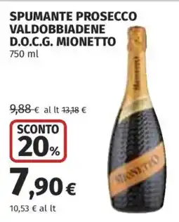 Coop Superstore Spumante prosecco valdobbiadene D.O.C.G. MIONETTO offerta