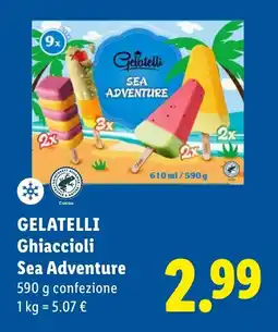 Lidl GELATELLI Ghiaccioli Sea Adventure offerta