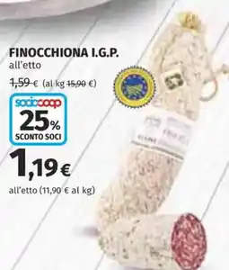 Coop Superstore Finocchiona I.G.P. offerta