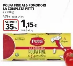 Coop Superstore Polpa fine ai 6 pomodori la completa PETTI offerta