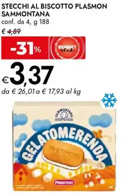 Bennet Stecchi al biscotto plasmon SAMMONTANA offerta