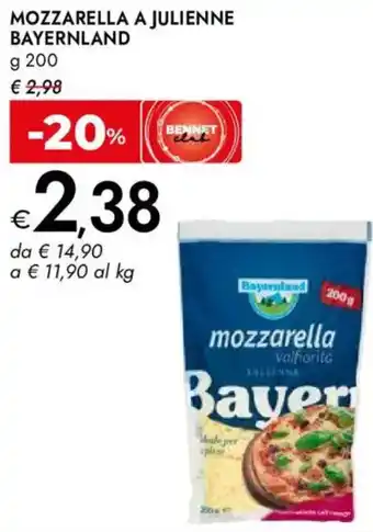 Bennet Mozzarella a julienne BAYERNLAND offerta