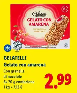 Lidl GELATELLI Gelato con amarena offerta