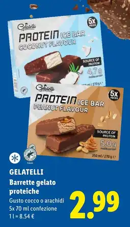 Lidl GELATELLI Barrette gelato proteiche offerta