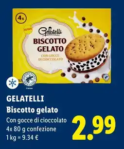 Lidl GELATELLI Biscotto gelato offerta