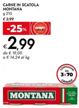 Bennet Carne in scatola MONTANA offerta