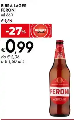Bennet Birra lager PERONI offerta