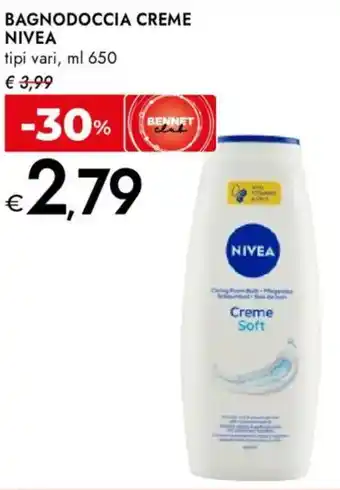 Bennet Bagnodoccia creme NIVEA offerta