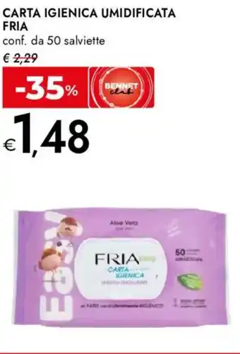 Bennet Carta igienica umidificata FRIA offerta