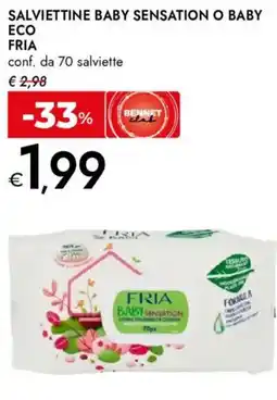 Bennet Salviettine baby sensation o baby eco FRIA offerta