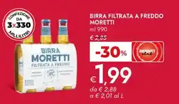 Bennet Birra filtrata a freddo MORETTI offerta
