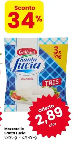 Despar Mozzarelle Santa Lucia offerta