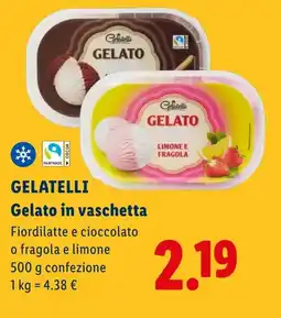 Lidl GELATELLI Gelato in vaschetta offerta