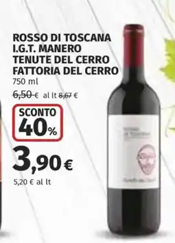Coop Superstore Rosso di toscana i.g.t. manero tenute del cerro FATTORIA DEL CERRO offerta
