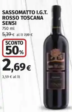 Coop Superstore Sassomatto i.g.t. rosso toscana SENSI offerta