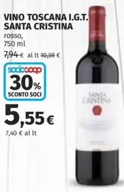 Coop Superstore Vino toscana i.g.t. SANTA CRISTINA offerta
