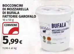 Coop Superstore Bocconcini di mozzarella di bufala fattorie GAROFALO offerta