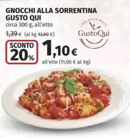 Coop Superstore Gnocchi alla sorrentina GUSTO QUI offerta