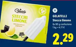 Lidl GELATELLI Stecco limone offerta