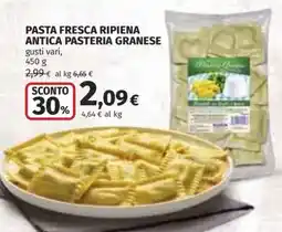 Coop Superstore Pasta fresca ripiena antica pasteria granese offerta