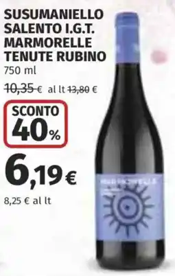 Coop Superstore Susumaniello salento i.g.t. marmorelle TENUTE RUBINO offerta