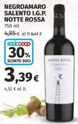 Coop Superstore Negroamaro salento I.G.P. NOTTE ROSSA offerta