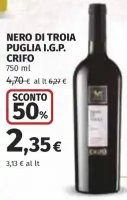 Coop Superstore Nero di troia puglia I.G.P. CRIFO offerta