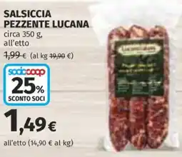 Coop Superstore Salsiccia pezzente lucana offerta