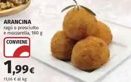 Coop Superstore Arancina ragù o prosciutto e mozzarella offerta