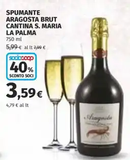 Coop Superstore Spumante aragosta brut cantina s. maria LA PALMA offerta