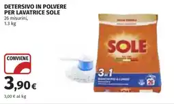 Coop Superstore Detersivo in polvere per lavatrice SOLE offerta
