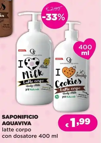 SAPONIFICIO AQUAVIVA latte corpo con dosatore