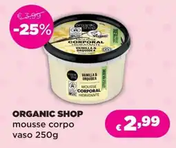Acqua & Sapone ORGANIC SHOP mousse corpo vaso offerta