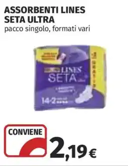Coop Superstore Assorbenti lines SETA ULTRA offerta