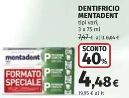 Coop Superstore Dentifricio MENTADENT offerta