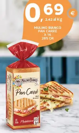 Extra Supermercati Mulino bianco pan carre offerta