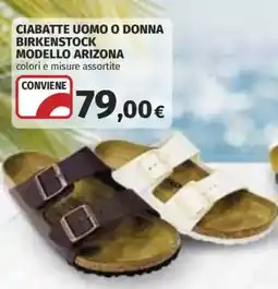 Coop Superstore Ciabatte uomo o donna birkenstock modello arizona offerta