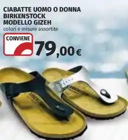 Coop Superstore Ciabatte uomo o donna birkenstock modello gizeh offerta
