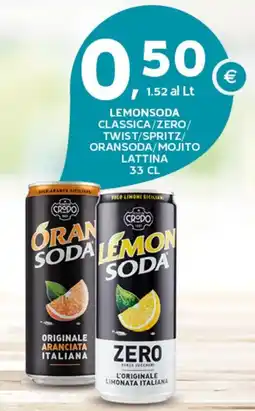 Extra Supermercati Lemonsoda classica/zero/ twist/spritz/ oransoda/mojito lattina offerta