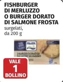 Coop Superstore Fishburger di merluzzo o burger dorato di salmone FROSTA offerta