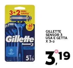 Extra Supermercati Gillette sensor 3 usa e getta offerta
