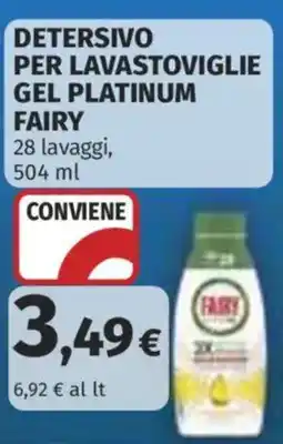 Coop Superstore Detersivo per lavastoviglie gel platinum FAIRY offerta